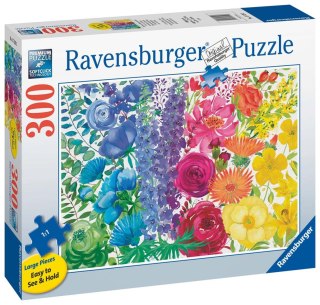 Ravensburger Puzzle 2D duży format: Kwietna tęcza 300 elementów 17129