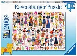 Ravensburger Puzzle dla dzieci 2D: Przyjaciele i kwiaty 200 elementów 13359