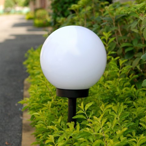 Solarna lampa wolnostojąca ogrodowa GreenBlue, kula, 15x15x48cm, kolorowy LED RGB, GB122