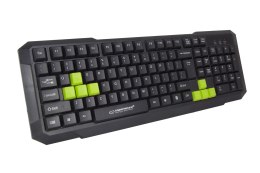 EGK102G Esperanza klawiatura przewod. gaming usb aspis zielona