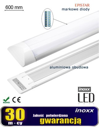 Lampa liniowa natynkowa panel led slim 60cm 18w 3000k ciepła