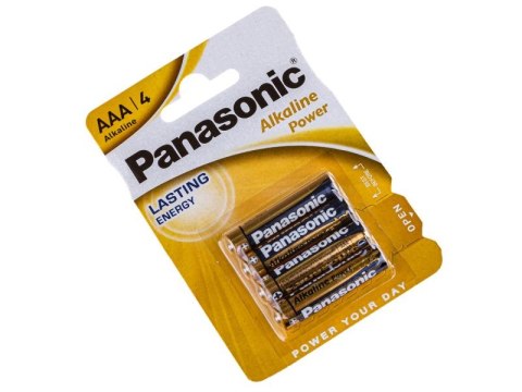 Bateria Alkaliczna Panasonic 1,5V LR03 AAA - Blister 4 Szt