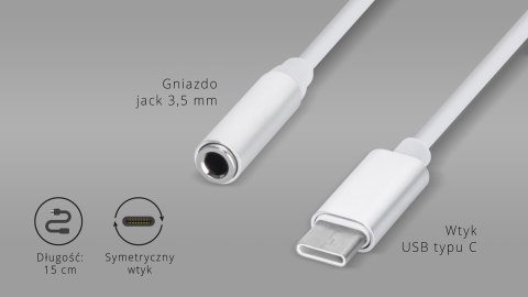 Adapter wtyk USB typu C - gniazdo jack 3.5 stereo Kruger&Matz Basic