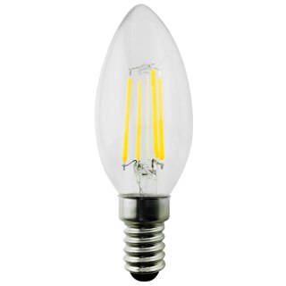 Żarówka Maclean, Filamentowa LED E14, 4W, 230V, WW ciepła biała 3000K, 400lm, Retro edison ozdobna świeczka C35, MCE285