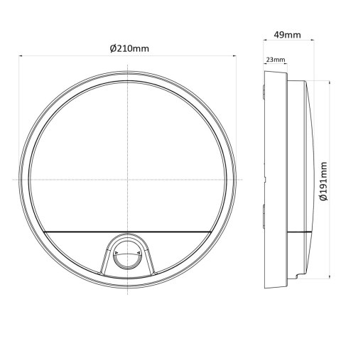 Lampa LED z czujnikiem ruchu Maclean ,na podczerwień, kolor szary, 15W, IP54, 1100lm, MCE291 GR