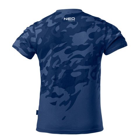 T-shirt roboczy Camo Navy, rozmiar XXXL