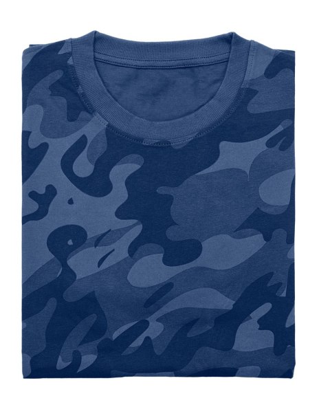 T-shirt roboczy Camo Navy, rozmiar XXXL