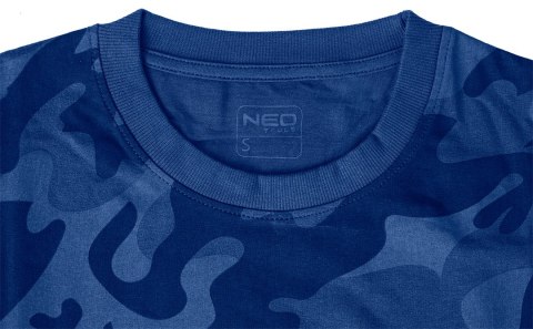 T-shirt roboczy Camo Navy, rozmiar XXXL