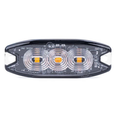 Lampa błyskowa ostrzegawcza płaska 3 led r65 r10 12-24v amio-02297