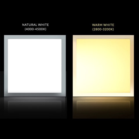 Panel LED Maclean, Sufitowy, slim 40W, Warm White (3000K), 595x595x8mm, raster, funkcja FLICKER-FREE, MCE540