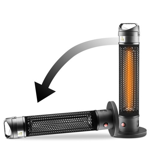 Promiennik stojący 1000W, IP44, element grzejny carbon fiber lamp