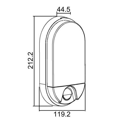 Lampa LED z czujnikiem ruchu Maclean, czujnik na podczerwień, kolor szary, 15W, IP54, barwa naturalna biała (4000K), 1100lm, MCE