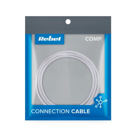 Kabel USB - USB typu C REBEL 50 cm biały