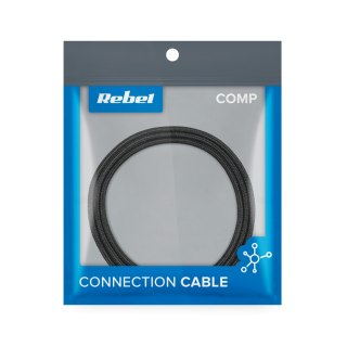 Kabel USB - USB typu C REBEL 50 cm czarny