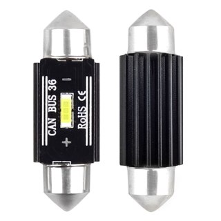 Żarówki led canbus 1860 1smd ultrabright festoon c5w c10w c3w 36mm white 12v 24v amio-02442