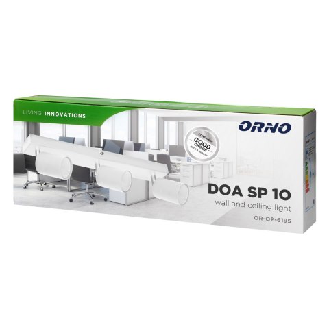 DOA SP 3I, oprawa ścienno-sufitowa, GU10 max. 3x50W, IP20, biała