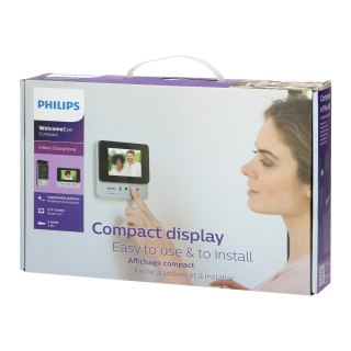 Philips WelcomeEye Compact, Zestaw wideodomofonowy, bezsłuchawkowy, kolor, LCD 4,3", menu OSD, sterowanie bramą