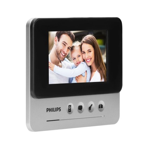 Philips WelcomeEye Compact, Zestaw wideodomofonowy, bezsłuchawkowy, kolor, LCD 4,3", menu OSD, sterowanie bramą