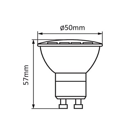 Żarówka LED Maclean, GU10, 5W, 220-240V~, 50/60Hz, barwa ciepła biała, 3000K, 400 lumenów, MCE435 WW