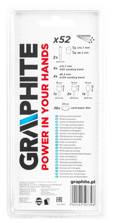 Akcesoria do miniszlifierki, taśmy szlifierskie, kamienie, krażki ścierne, zestaw 52 szt.