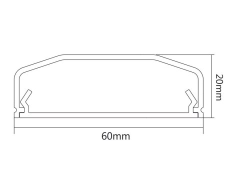 Aluminiowa listwa maskująca do kabli Maclean, łatwe otw. i zam, 60x20x750mm, MC-693 B