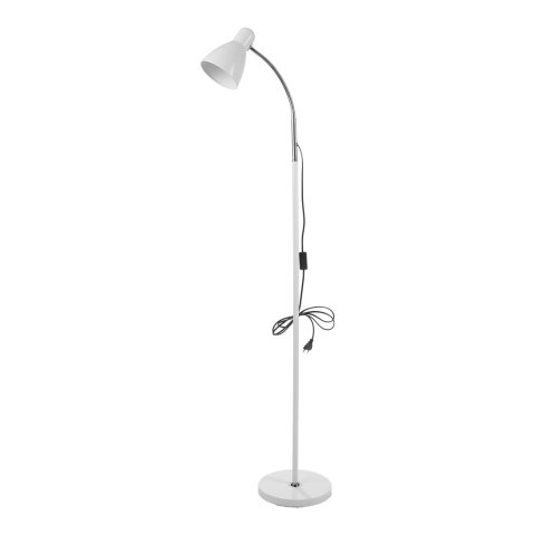 Lampa stojąca podłogowa LAR, max 20W E27, 155 cm, biała