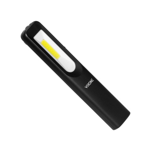 Latarka warsztatowa LED 3W 200lm + 3W 150lm, 1200mah, 3 tryby: 100%, 50%, dioda frontowa, magnes, zawiesie