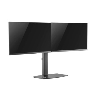 Uchwyt wolnostojący na dwa monitory Ergo Office, 17-27'' max 2x6kg, sprężyna gazowa, pasuje do zakrzywionych monitorów ER-411