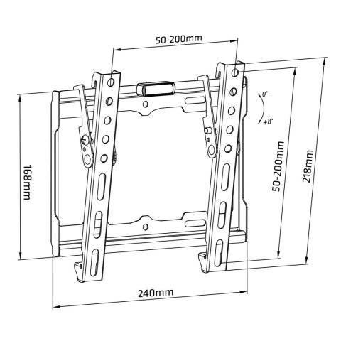 Uchwyt do telewizora Maclean, max VESA 200x200, 13-42", do 25kg, czarny, MC-942