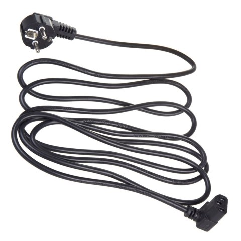 Kabel zasilający Maclean, kątowy, 3 pin, wtyk EU, 1.5m, MCTV-851