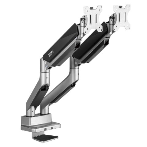 Uchwyt biurkowy na dwa monitory uniwersalny Ergo Office, sprężyna gazowa 17"-35" 15kg, VESA 75x75 / 100x100, ER-446