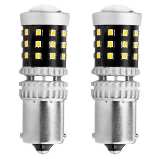 Żarówki led canbus 2016 39smd 1156 ba15s p21w r10w r5w white 12v 24v amio-02799