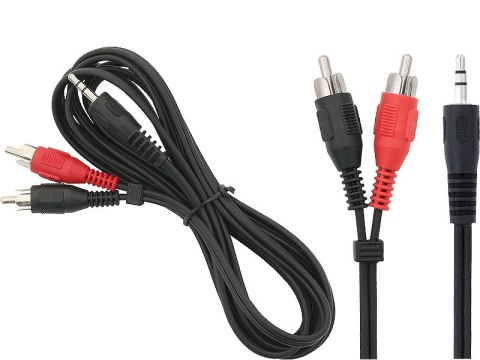 9840# Przyłącze wtyk 3,5st-2xwtyk rca 3m