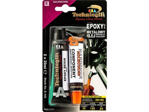 3384# Klej epoxydowy metalowy 2x20ml technicqll