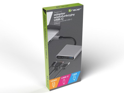 ADAPTER TRACER A-1, USB-C, HDMI 4K, USB 3.0, PDW 100W