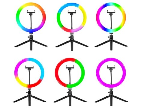 Lampa pierścieniowa TRACER RGB RING 26cm ze statywem