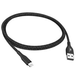 Kabel USB lightning MFi Apple (Made for iPhone / iPod / iPad) Maclean, 2.4A, 1m, czarny, MCE845B