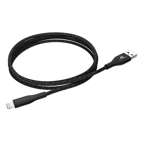 Kabel USB lightning MFi Apple (Made for iPhone / iPod / iPad) Maclean, 2.4A, 1m, czarny, MCE845B