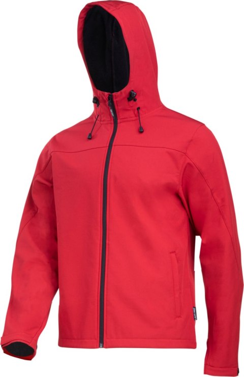 Kurtka softshell z kapt. czerwona, "2xl", ce, lahti