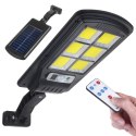 Solarna lampa uliczna LED z czujnikiem ruchu i pilotem Maclean IP54, 4W, 400lm, 6500K, Li-ion 1200 mAh, 3 tryby pracy MCE446