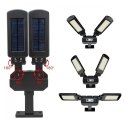 Solarna lampa uliczna LED z czujnikiem ruchu i pilotem Maclean IP54, 5W, 2x450lm, 6500K, Li-ion 2400 mAh, 3 tryby pracy MCE447