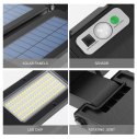 Solarna lampa uliczna LED z czujnikiem ruchu i pilotem Maclean IP54, 5W, 2x450lm, 6500K, Li-ion 2400 mAh, 3 tryby pracy MCE447