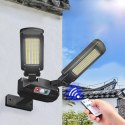 Solarna lampa uliczna LED z czujnikiem ruchu i pilotem Maclean IP54, 5W, 2x450lm, 6500K, Li-ion 2400 mAh, 3 tryby pracy MCE447