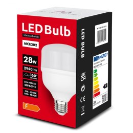 Żarówka LED Maclean, E27, 28W, 220-240V AC, neutralna biała, 4000K, 2940lm, MCE302 NW