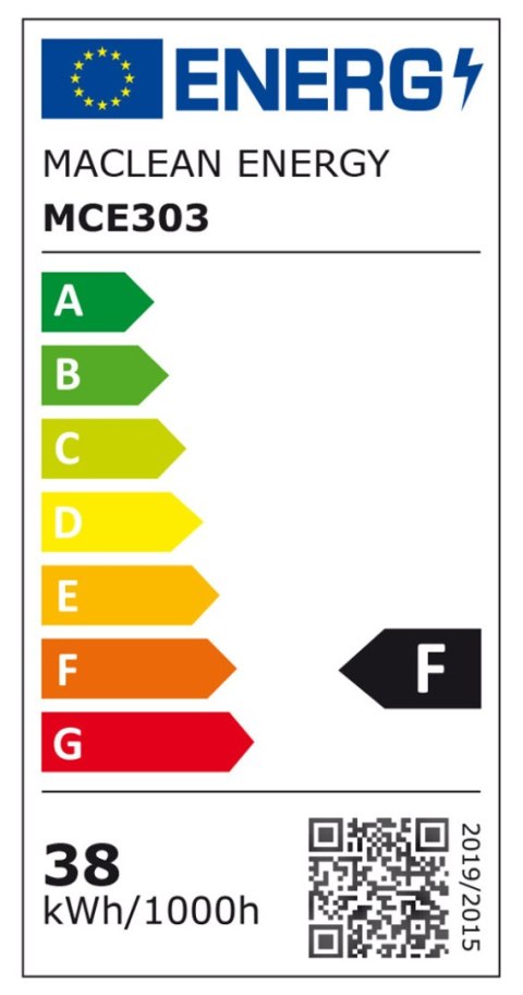 Żarówka LED Maclean, E27, 38W, 220-240V AC, zimna biała, 6500K, 3990lm, MCE303 CW