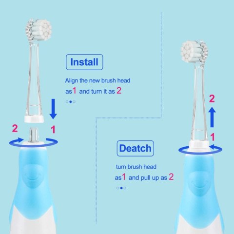 Zestaw zapasowych szczoteczek do SG-513 SEAGO, 4 szt., kolor transparentny, SG-513 Refill