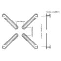 Adapter do ekranów bez otworów w standardzie VESA Maclean, czarny, 13"-27", 8kg max, MC-899