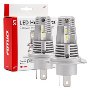 Żarówki samochodowe led seria x1 h4/h19 6500k canbus amio-02965