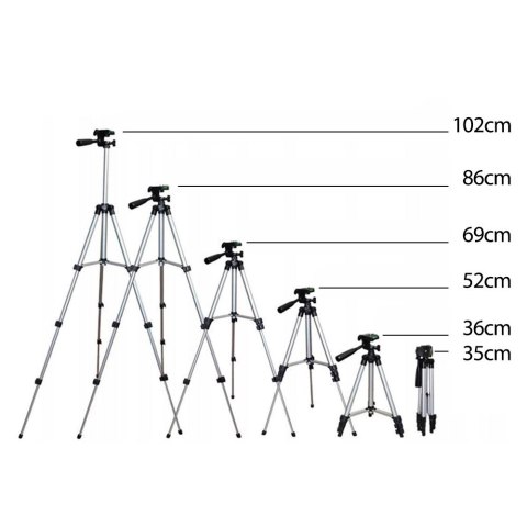 Uniwersalny statyw 1/4" Maclean, do aparatów, kamer, smarfonów, max. 1020mm, max.2kg, samowyzwalacz BT, MC-165