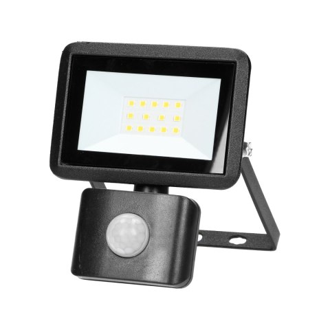 FARO S LED naświetlacz z PIR 10W, 800lm, IP44, 4000K, aluminium + szkło